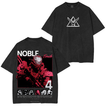 Halo Reach Noble Team Printed Unisex Washed T-Shirt