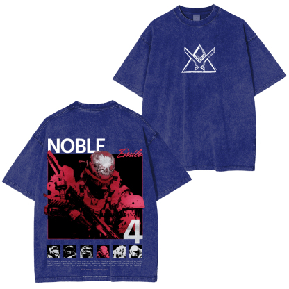 Halo Reach Noble Team Printed Unisex Washed T-Shirt