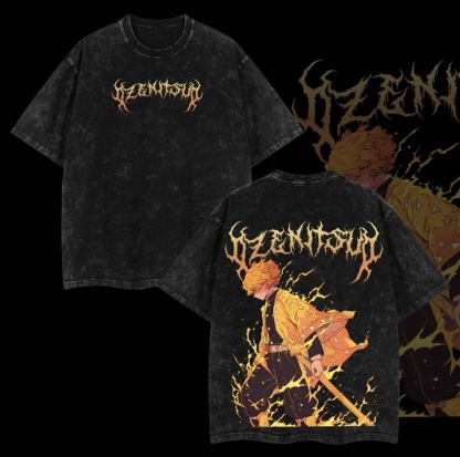 Zenitsu Agatsuma Printed Unisex Washed T-Shirt