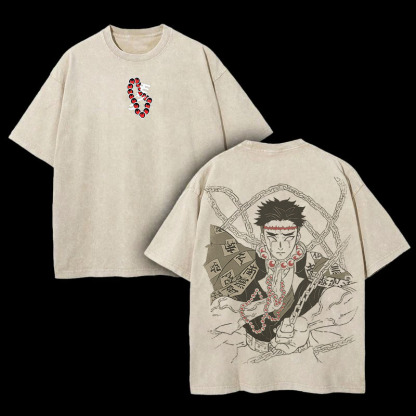 Demon Slayer Himejima Gyomei Printed Unisex Washed T-Shirt