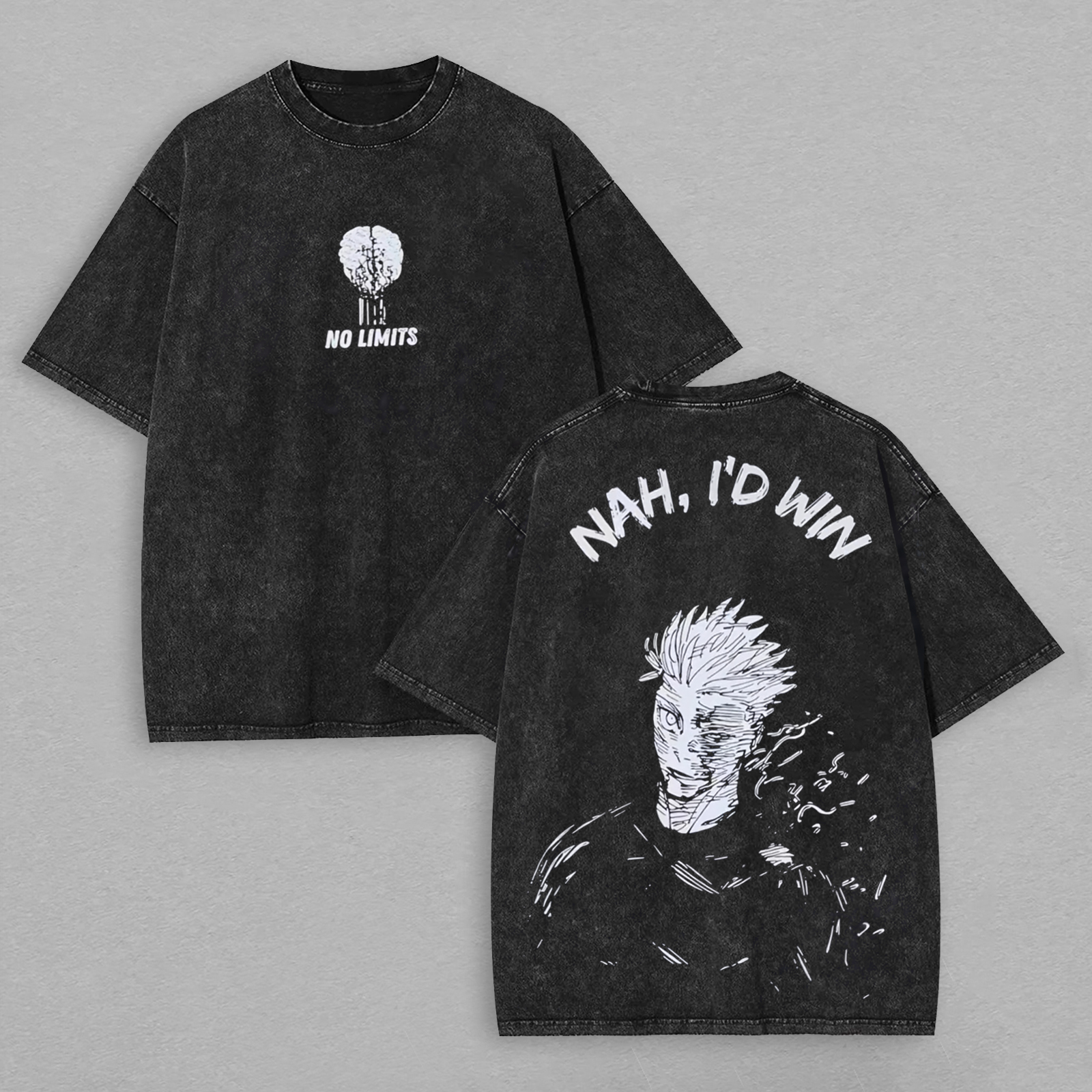 Nah, I'd Win Printed Unisex Washed T-Shirt