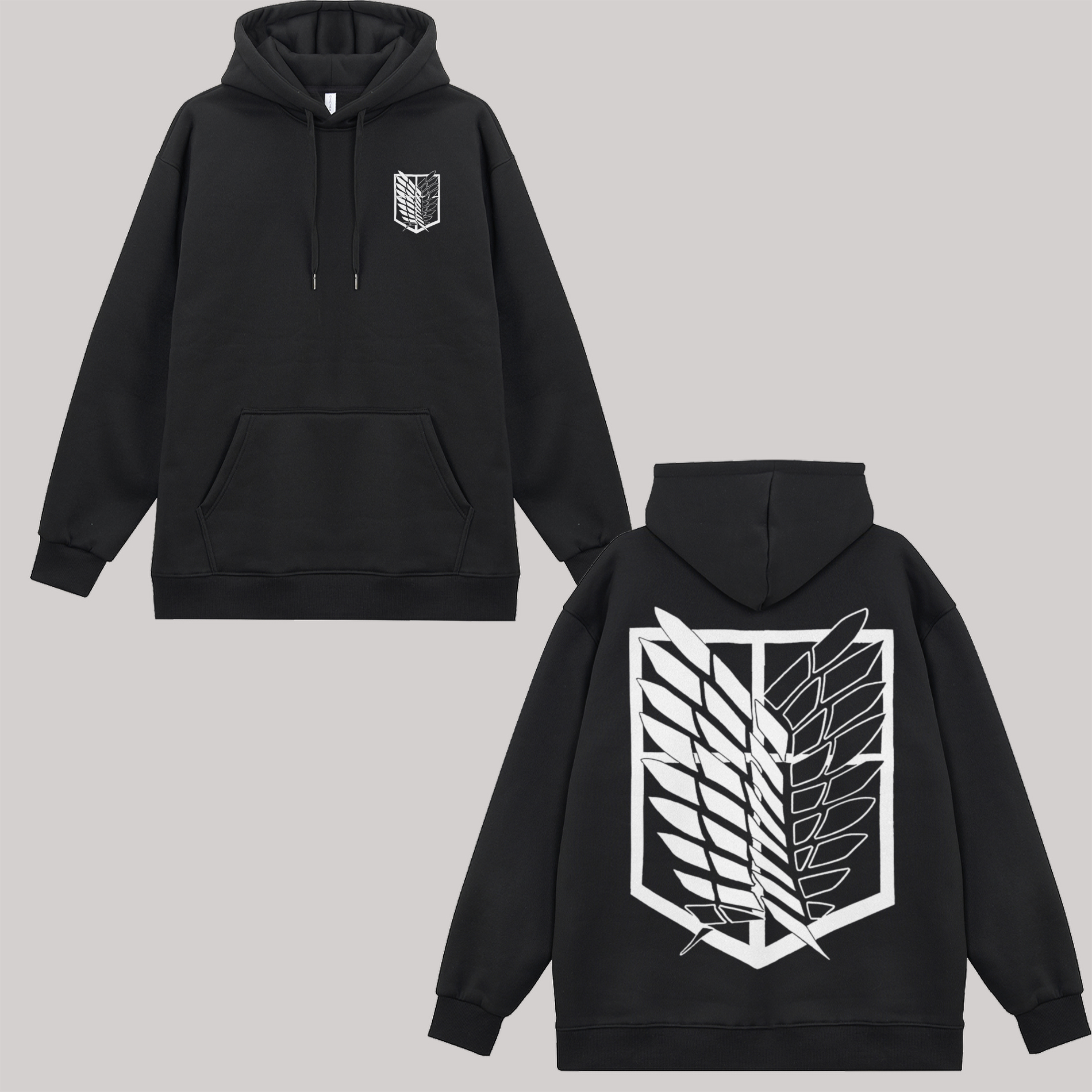 Attack On Titan Printed Fleece-lined Unisex Hoodie