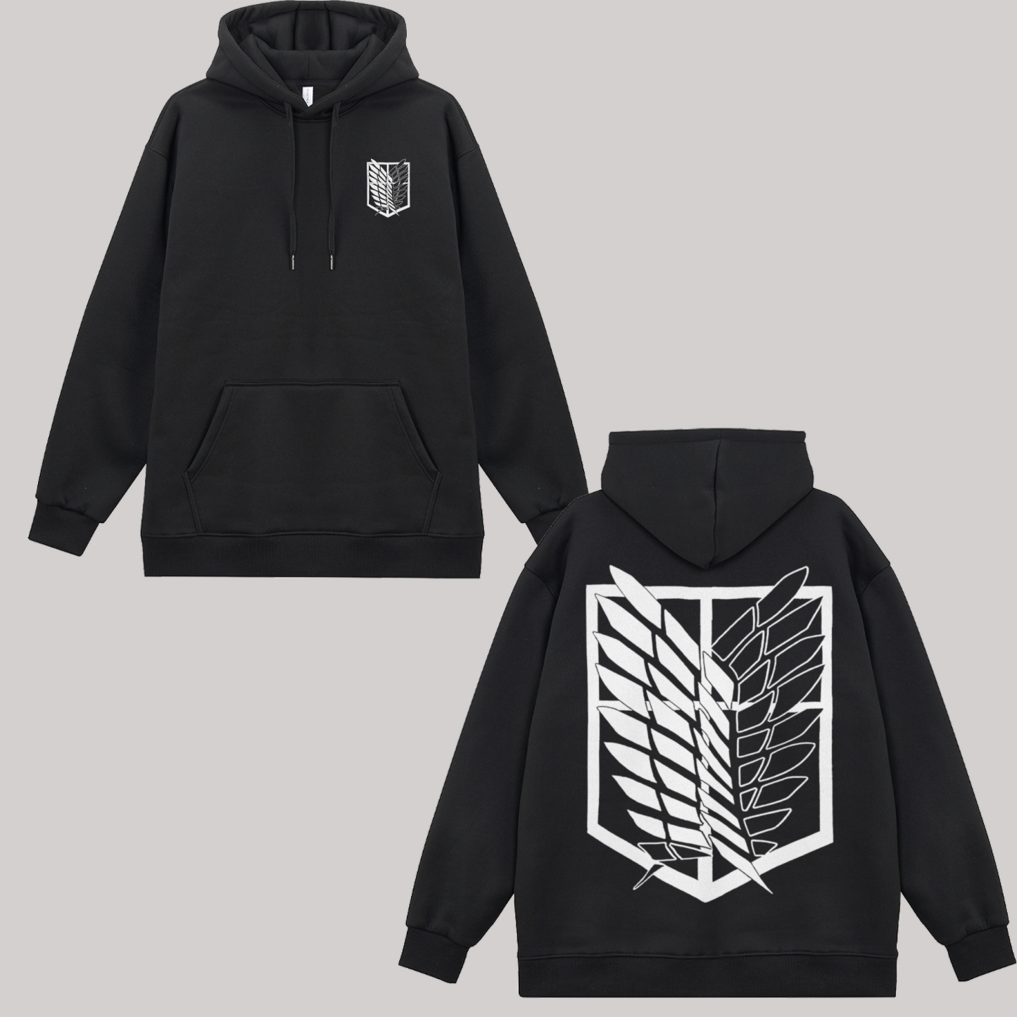 Attack On Titan Printed Fleece-lined Unisex Hoodie