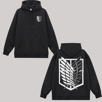 Attack On Titan Printed Fleece-lined Unisex Hoodie