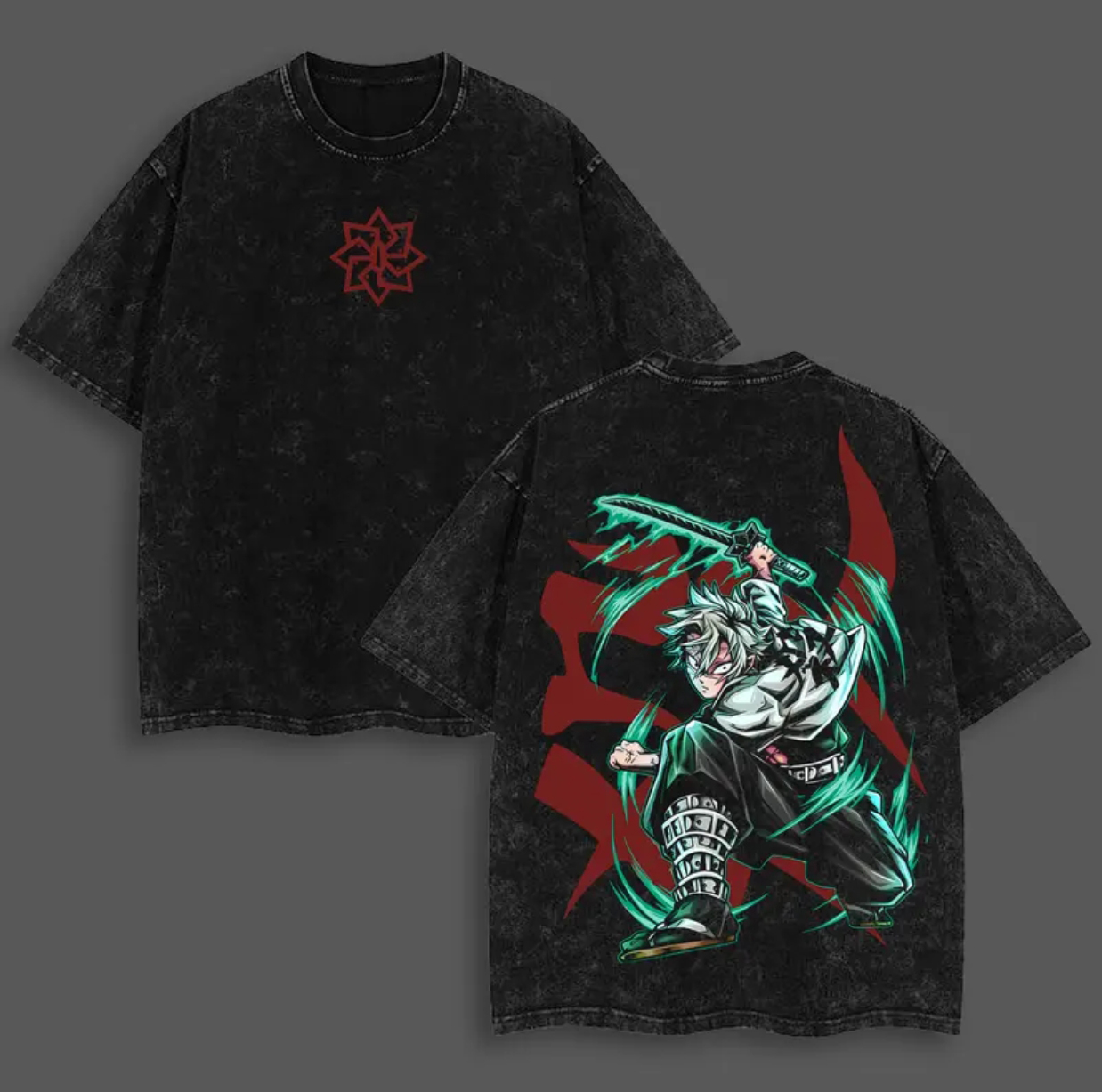 The Demon Slayer Printed Unisex Washed T-Shirt
