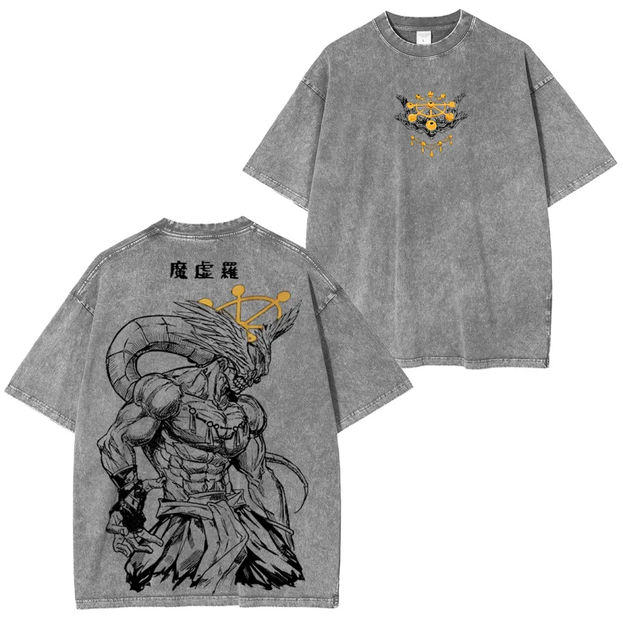 Jujutsu Kaisen Mahoraga Printed Unisex Washed T-Shirt