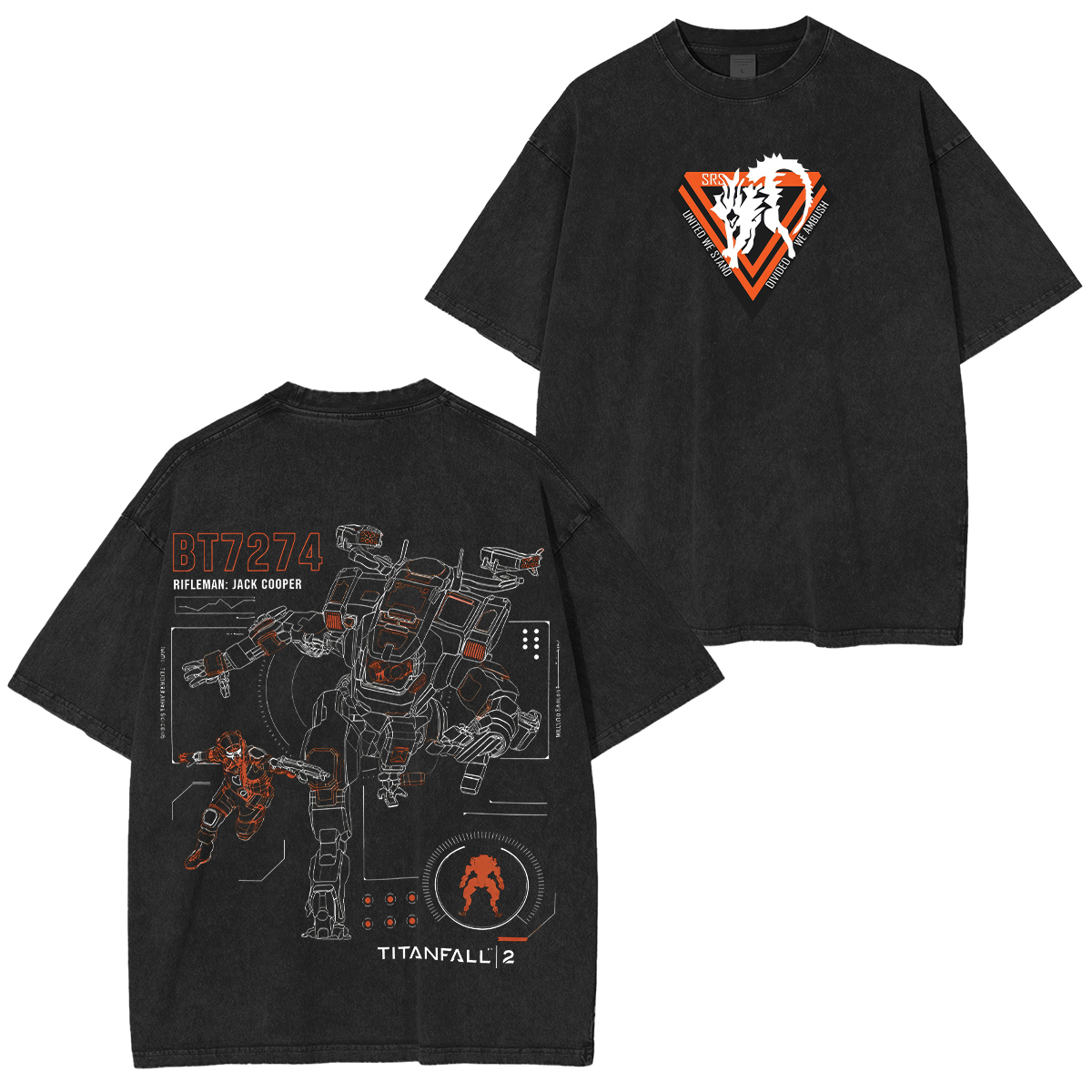 Titanfall 2 Printed Unisex Washed T-Shirt