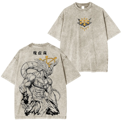Jujutsu Kaisen Mahoraga Printed Unisex Washed T-Shirt