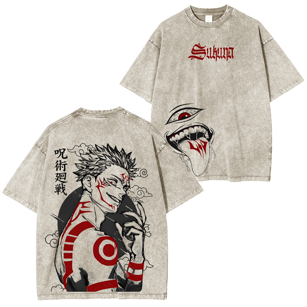 Jujutsu Kaisen Ryomen Sukuna Unisex Washed T-Shirt