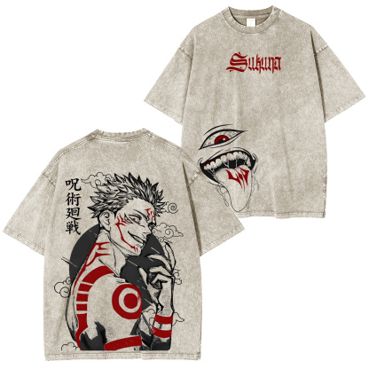 Jujutsu Kaisen Ryomen Sukuna Unisex Washed T-Shirt