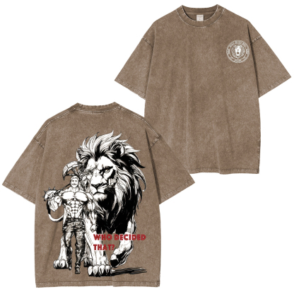Seven deadly sins Escanor Printed Unisex Washed T-Shirt