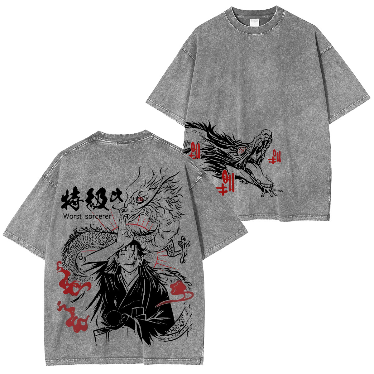 Jujutsu Kaisen Suguru Geto Printed Unisex Washed T-Shirt