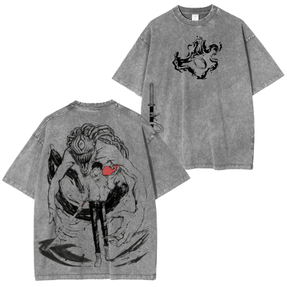 Jujutsu Kaisen Yuta Okkotsu Printed Unisex Washed T-Shirt