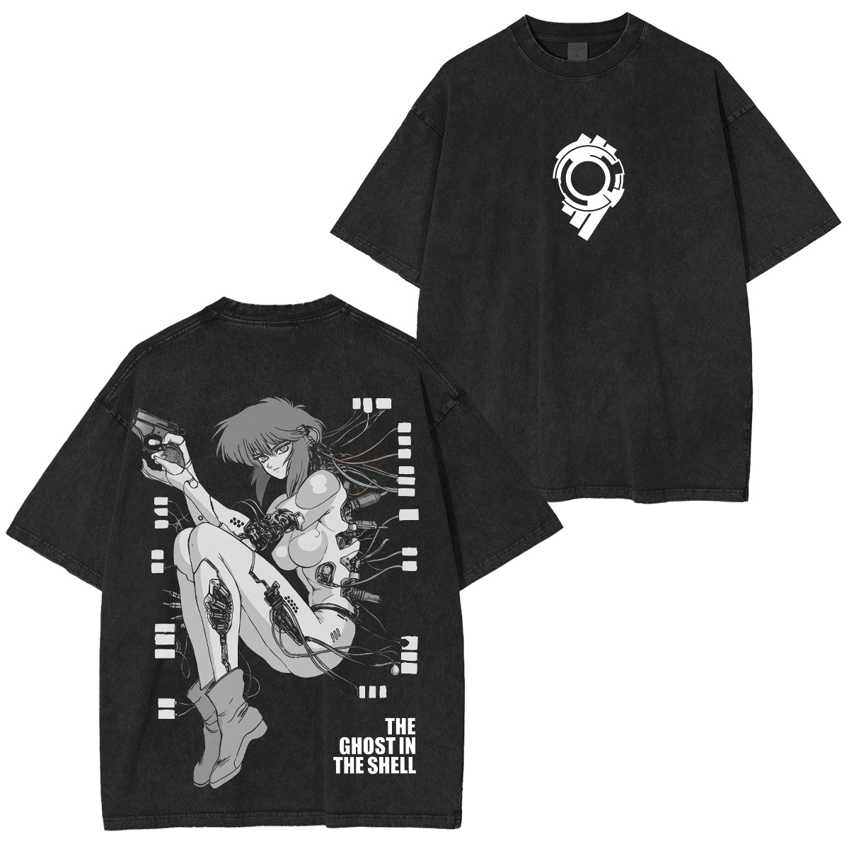 Ghost in the Shell Printed Unisex Washed T-Shirt