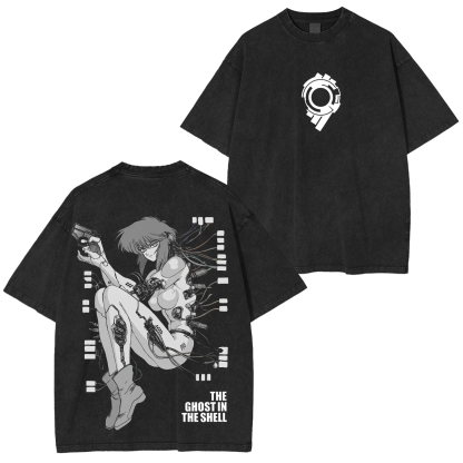 Ghost in the Shell Printed Unisex Washed T-Shirt