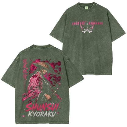 Bleach Shunsui Kyoraku Printed Unisex Oversized T-Shirt