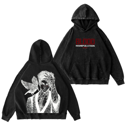 Jujutsu Kaisen Blood Manipulation Unisex Washed Hoodie