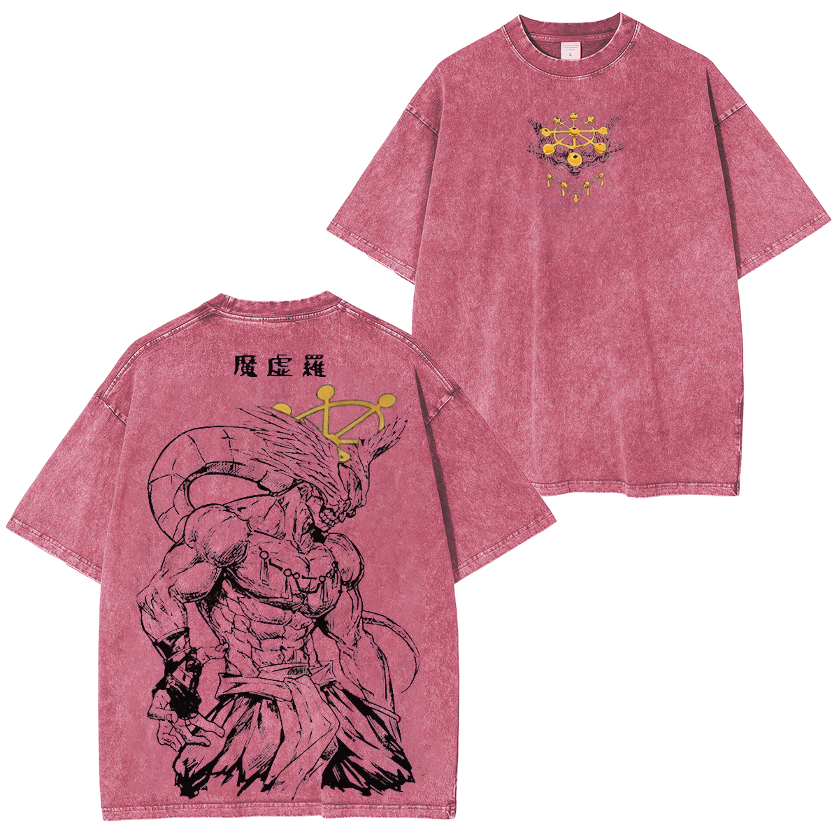 Jujutsu Kaisen Mahoraga Printed Unisex Washed T-Shirt