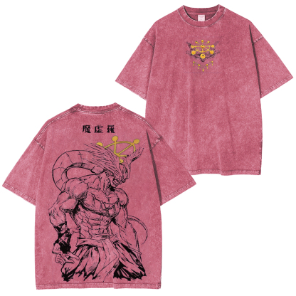 Jujutsu Kaisen Mahoraga Printed Unisex Washed T-Shirt