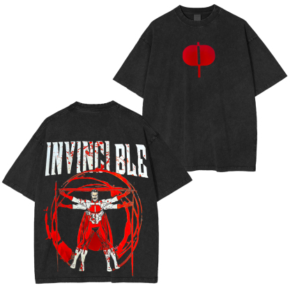 Invincible Printed Unisex Washed T-Shirt