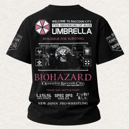 Resident Evil Umbrella Corporation Printed Oversized Unisex T-shirt