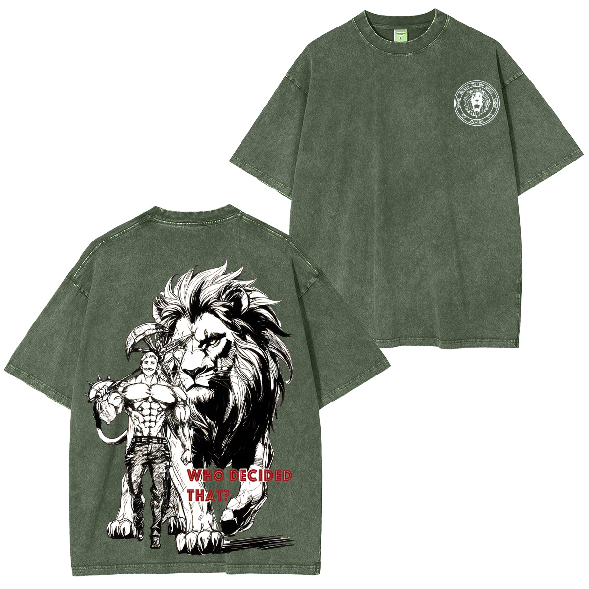 Seven deadly sins Escanor Printed Unisex Washed T-Shirt