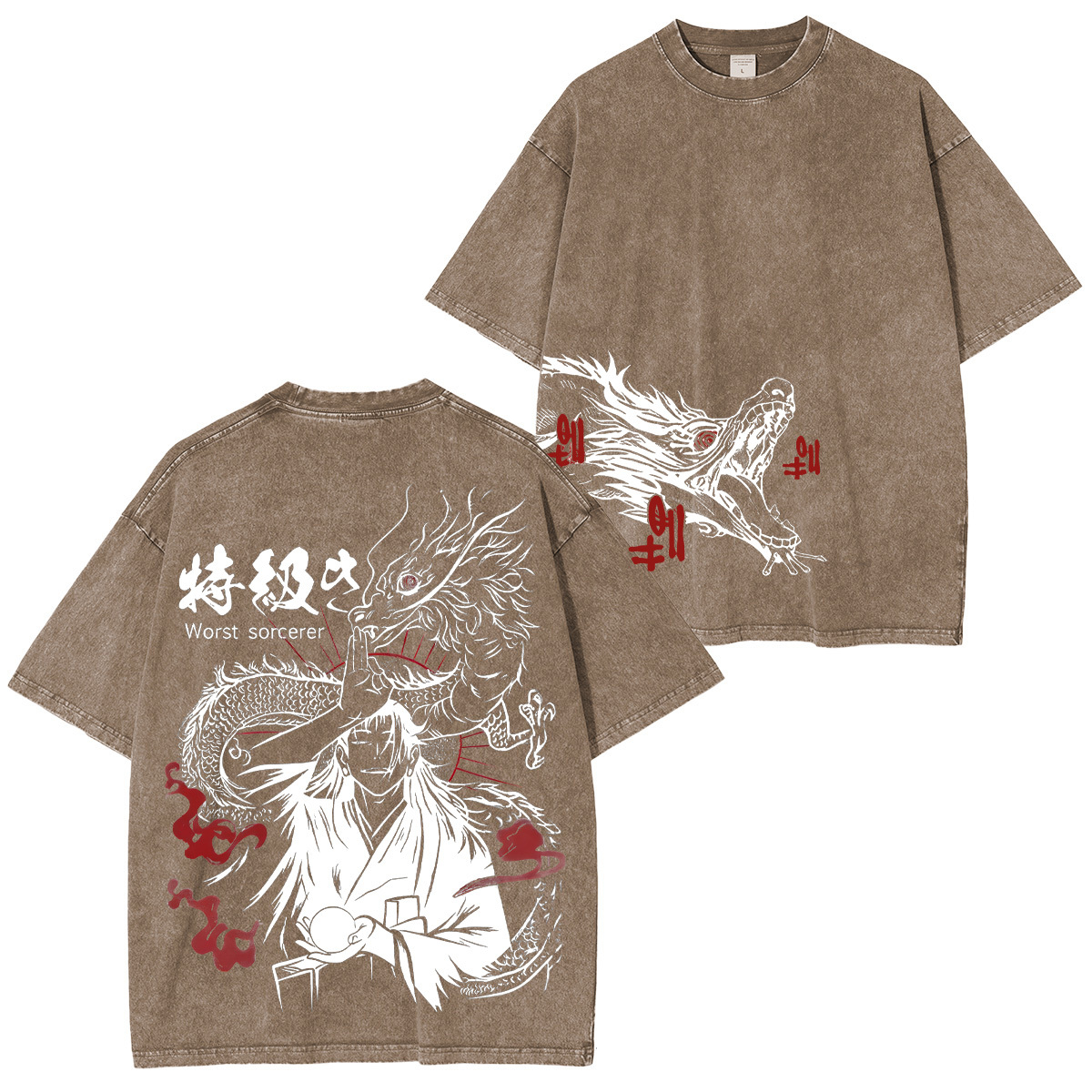 Jujutsu Kaisen Suguru Geto Printed Unisex Washed T-Shirt