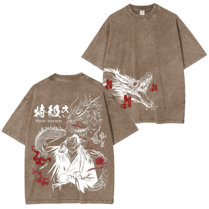Jujutsu Kaisen Suguru Geto Printed Unisex Washed T-Shirt