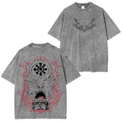 Jujutsu Kaisen Megumi Fushiguro Printed Unisex Washed T-Shirt