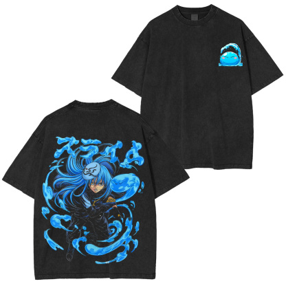 That Time I Got Reincarnated as a Slime Rimuru Tempest Printed Unisex Washed T-Shirt