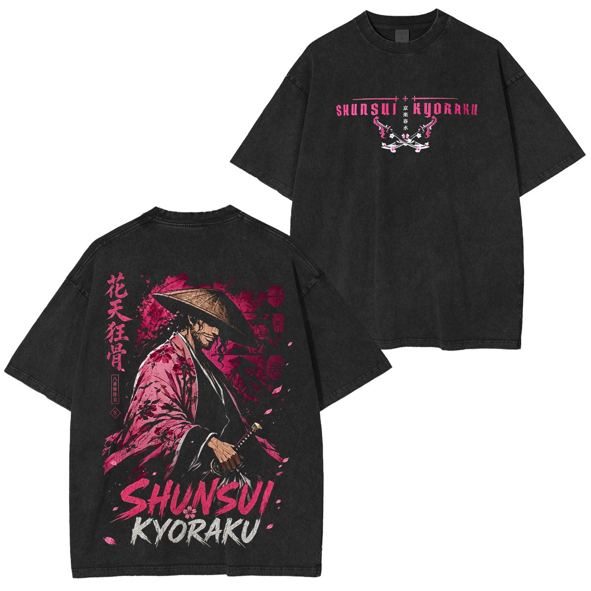 Bleach Shunsui Kyoraku Printed Unisex Oversized T-Shirt