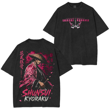 Bleach Shunsui Kyoraku Printed Unisex Oversized T-Shirt