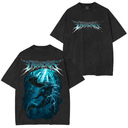 Monster Hunter Lagiacrus Printed Unisex Washed T-Shirt