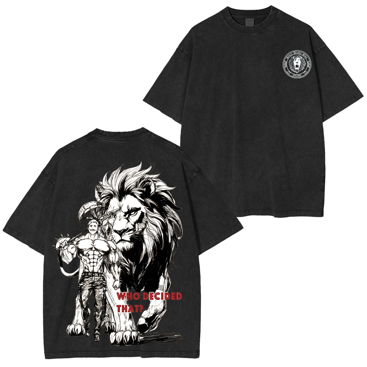 Seven deadly sins Escanor Printed Unisex Washed T-Shirt