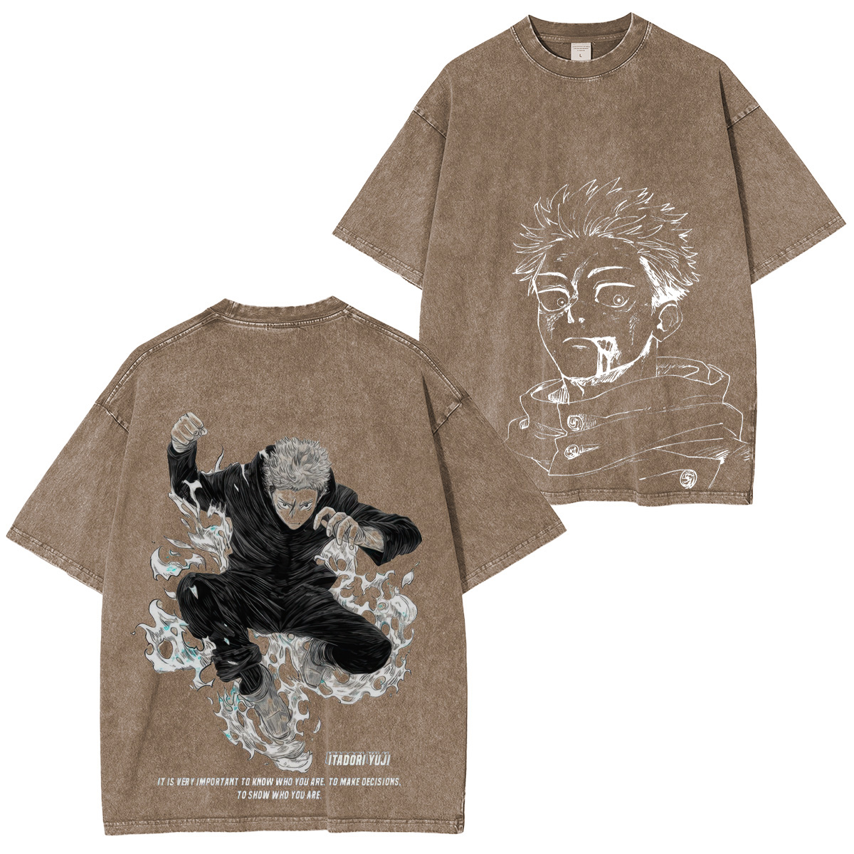 Jujutsu Kaisen Yuji Itadori Unisex Washed T-Shirt