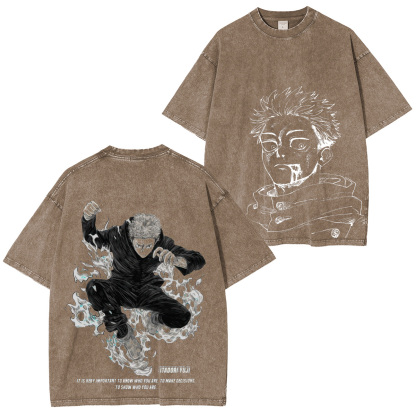 Jujutsu Kaisen Yuji Itadori Unisex Washed T-Shirt