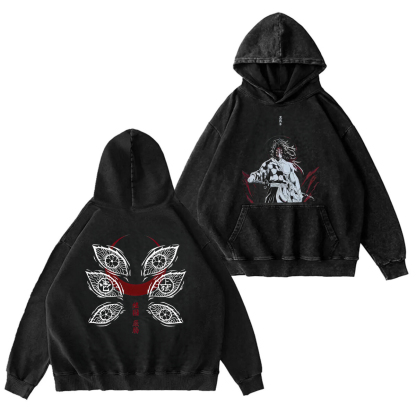 Demon Slayer Kokushibo Unisex Washed Hoodie