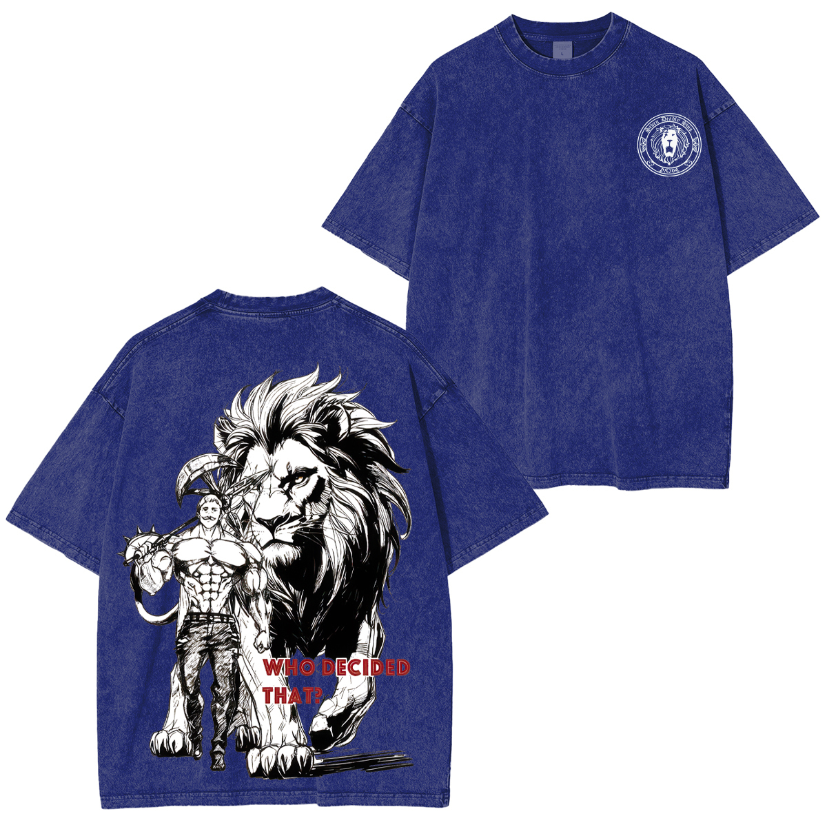 Seven deadly sins Escanor Printed Unisex Washed T-Shirt