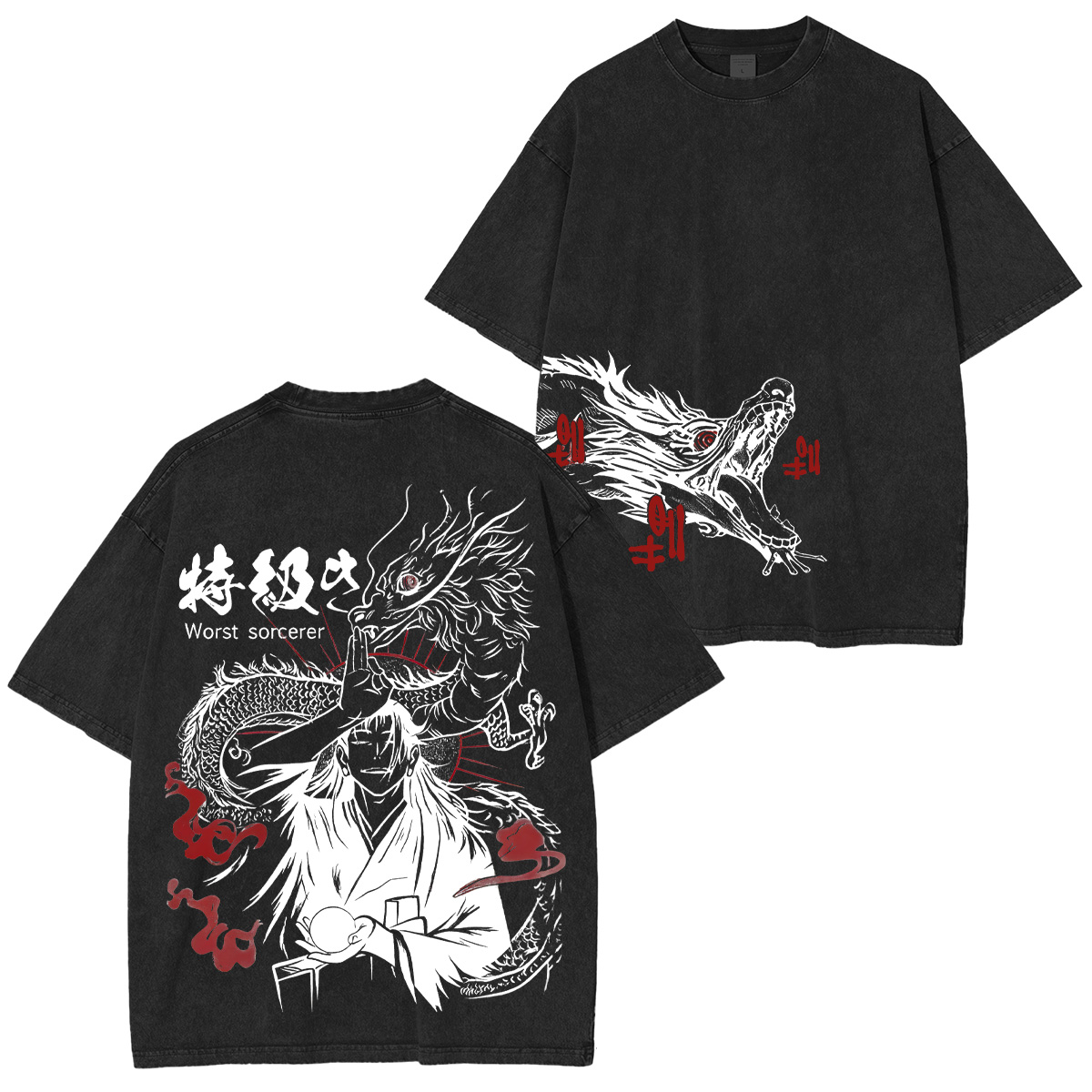 Jujutsu Kaisen Suguru Geto Printed Unisex Washed T-Shirt
