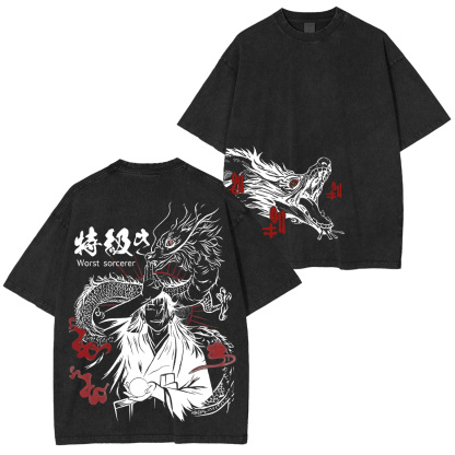 Jujutsu Kaisen Suguru Geto Printed Unisex Washed T-Shirt