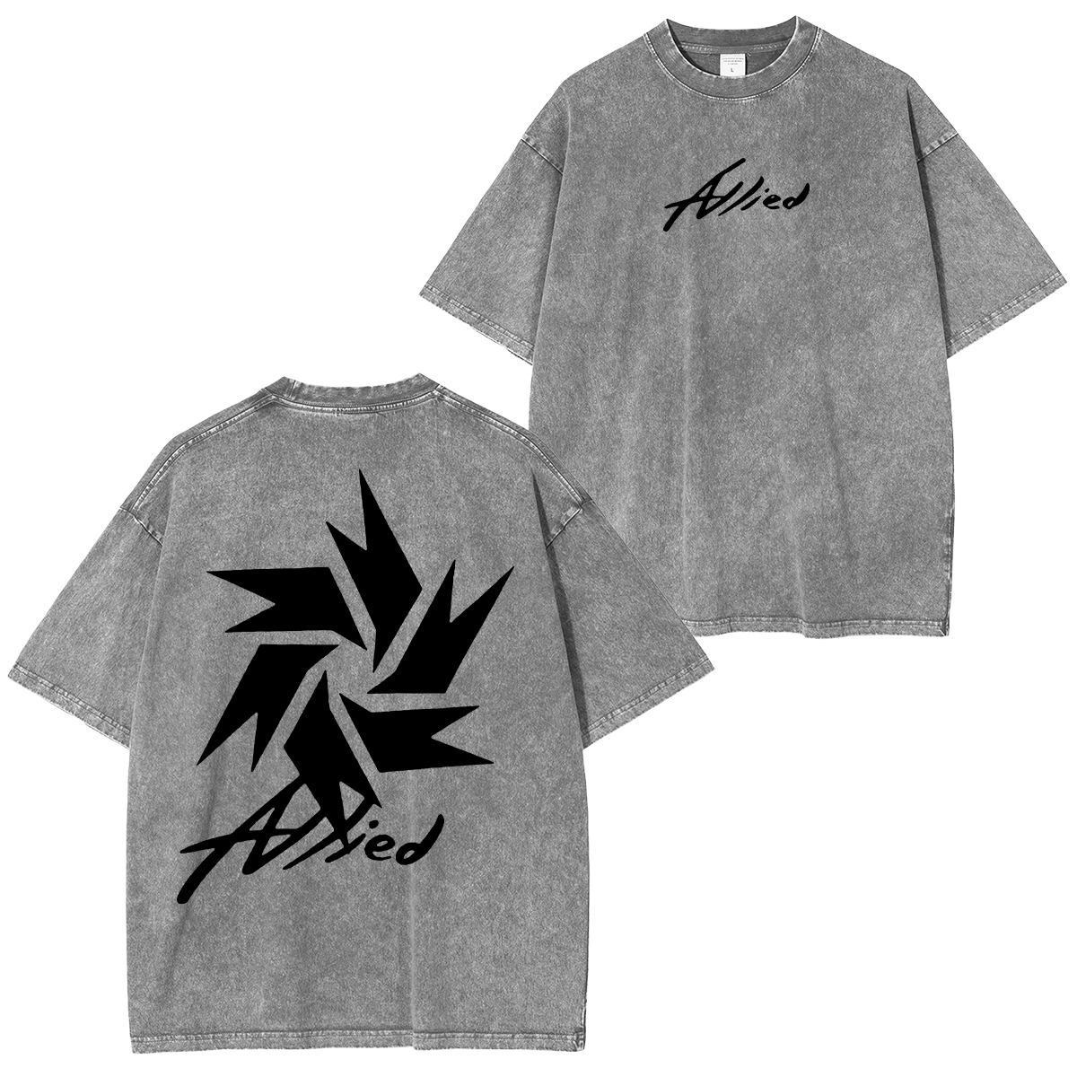 Lookism Allied Printed Unisex Washed T-Shirt