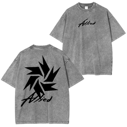 Lookism Allied Printed Unisex Washed T-Shirt