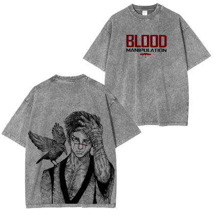 Jujutsu Kaisen Blood Manipulation Unisex Washed T-Shirt