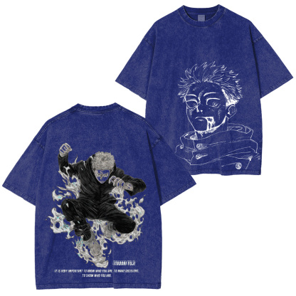 Jujutsu Kaisen Yuji Itadori Unisex Washed T-Shirt