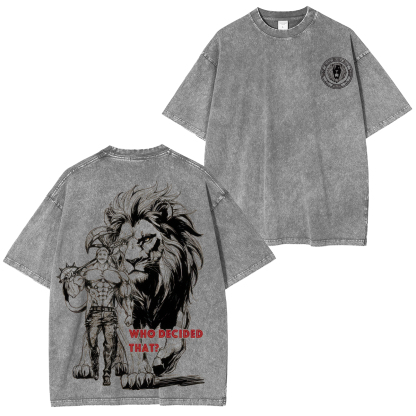 Seven deadly sins Escanor Printed Unisex Washed T-Shirt