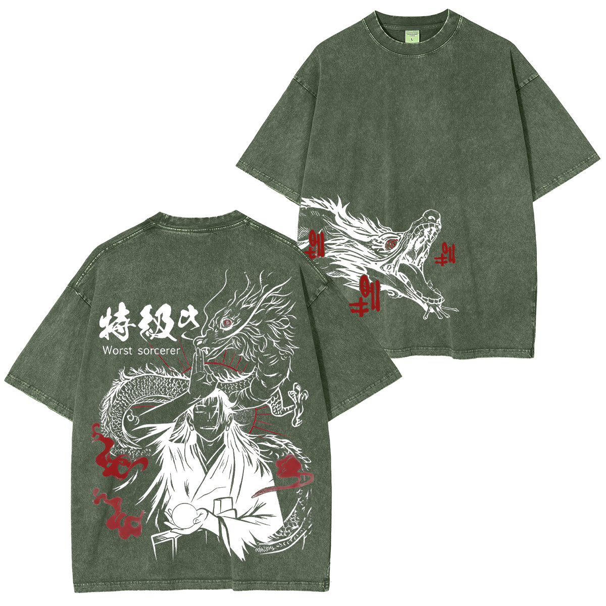 Jujutsu Kaisen Suguru Geto Printed Unisex Washed T-Shirt