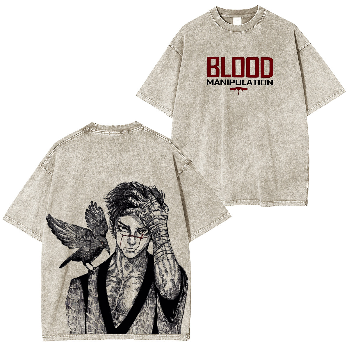 Jujutsu Kaisen Blood Manipulation Unisex Washed T-Shirt