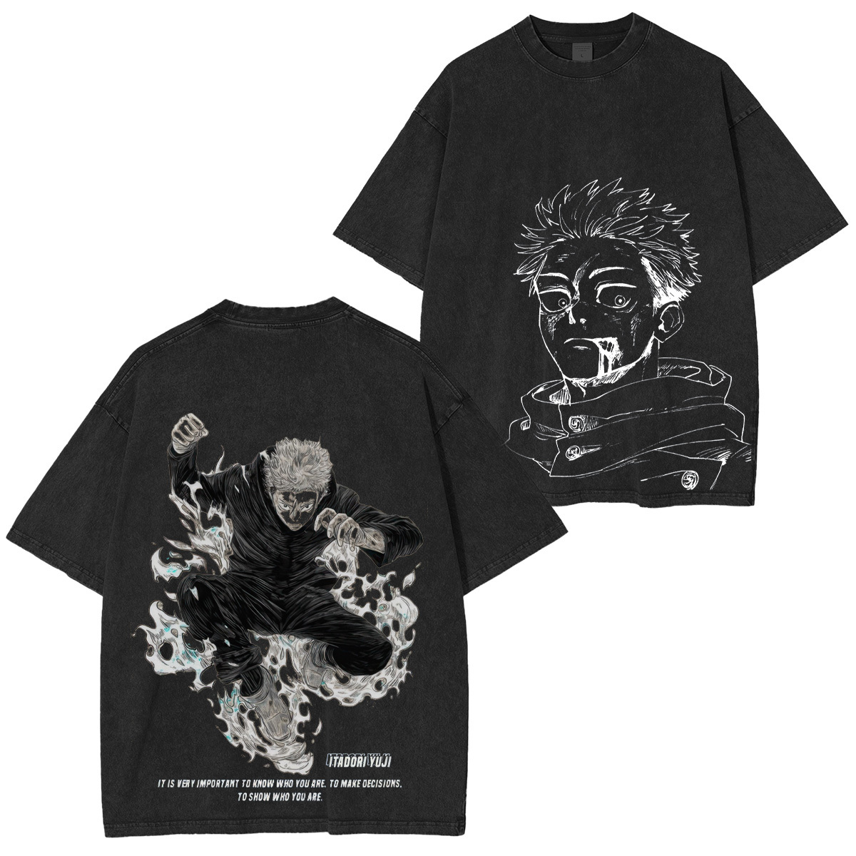 Jujutsu Kaisen Yuji Itadori Unisex Washed T-Shirt