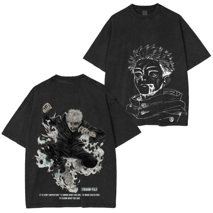 Jujutsu Kaisen Yuji Itadori Unisex Washed T-Shirt