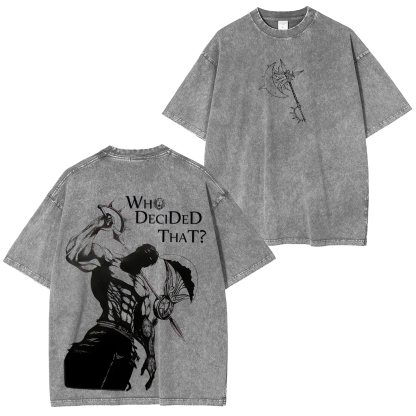 Seven Deadly Sins Escanor Unisex Washed T-Shirt